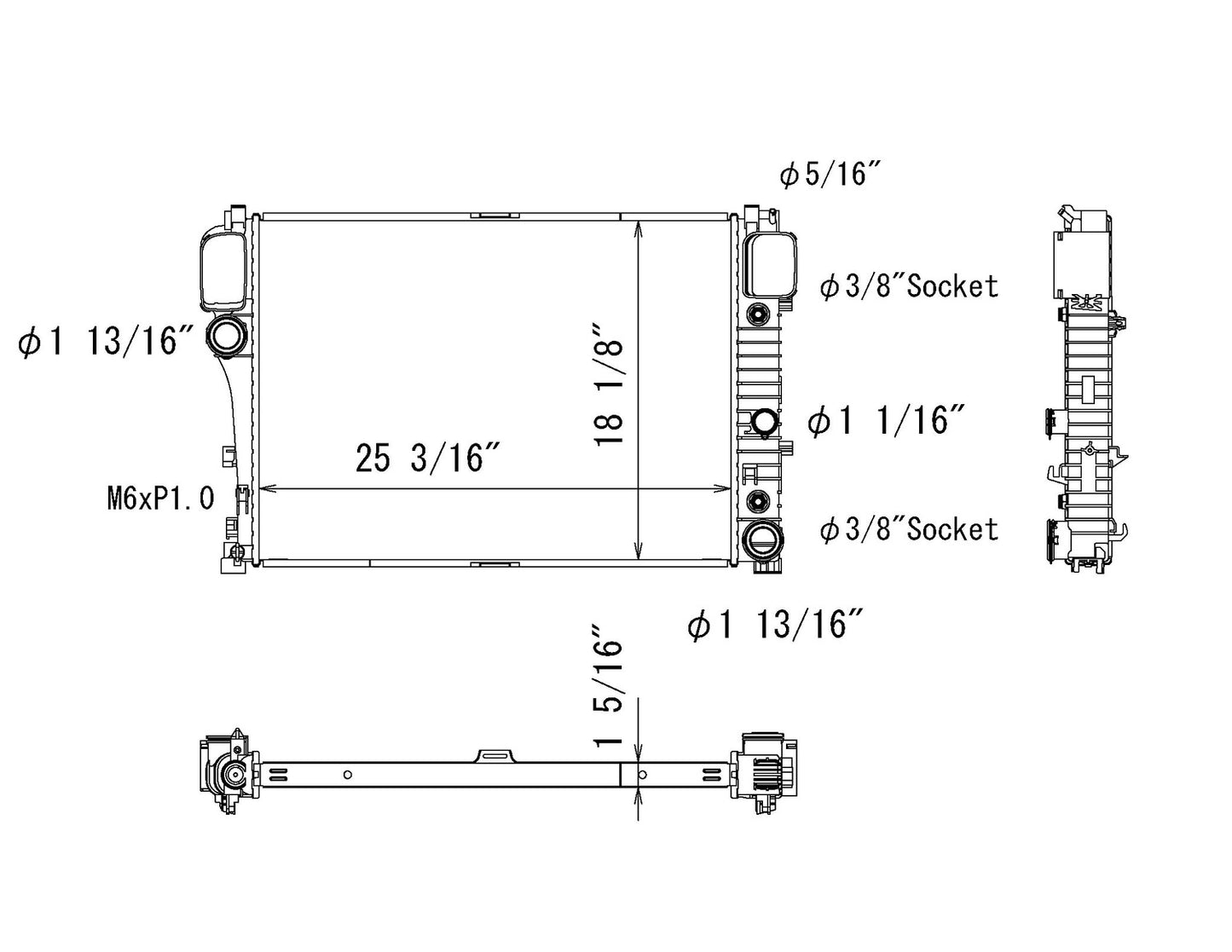 Radiator for 07-14 MERCEDES-BENZ CL550 S350 SL500 CL65