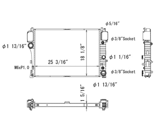 Radiator for 07-14 MERCEDES-BENZ CL550 S350 SL500 CL65