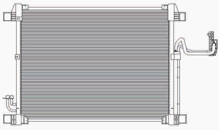 Condenser for Infiniti EX35 08-12/EX37 2013/FX35 09-12/FX37 2013/FX50 09-13/QX50 14-17/QX70 14-17