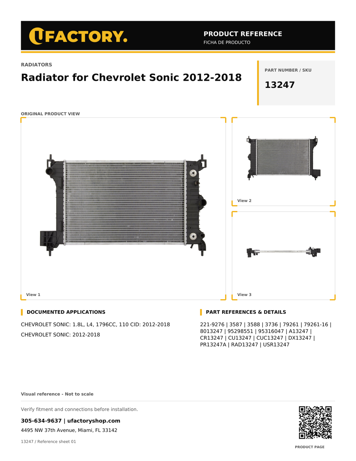 UFactory 13247 - product reference, page 1 of 1