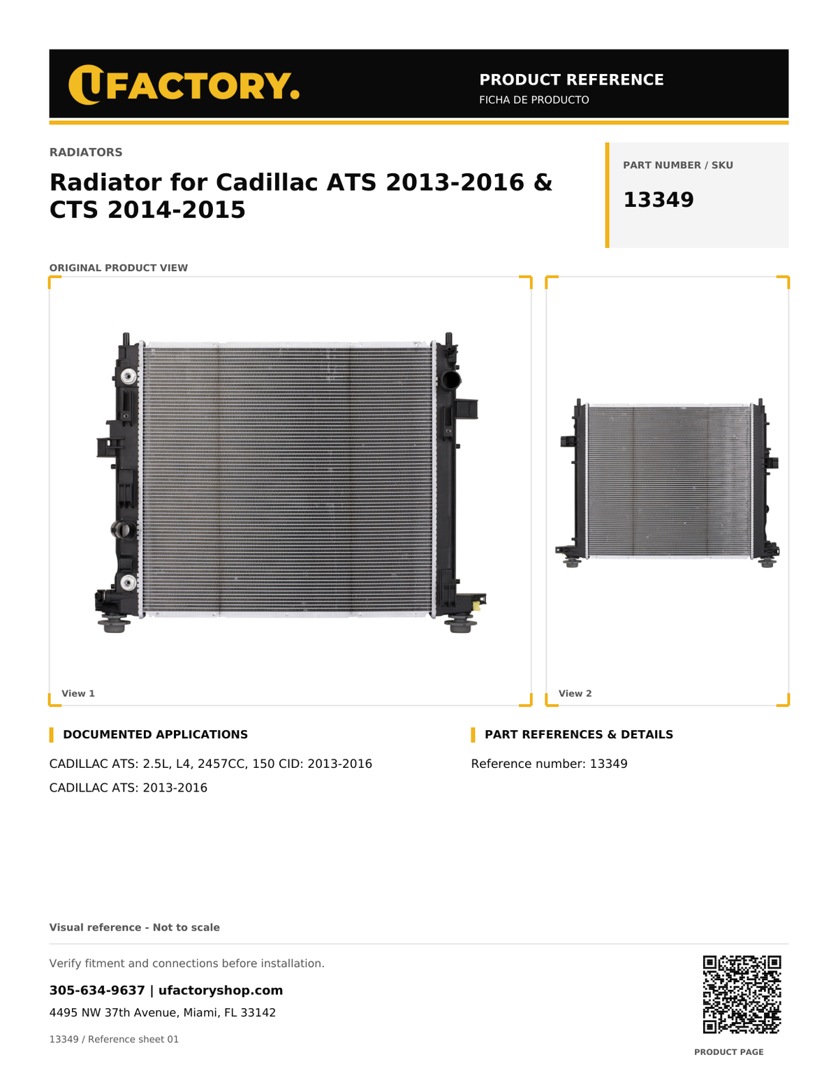 UFactory 13349 - product reference, page 1 of 1