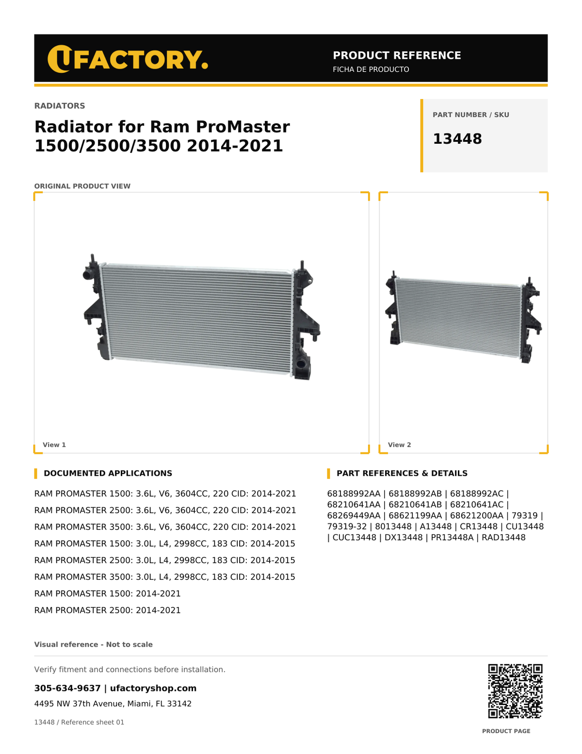 UFactory 13448 - product reference, page 1 of 2