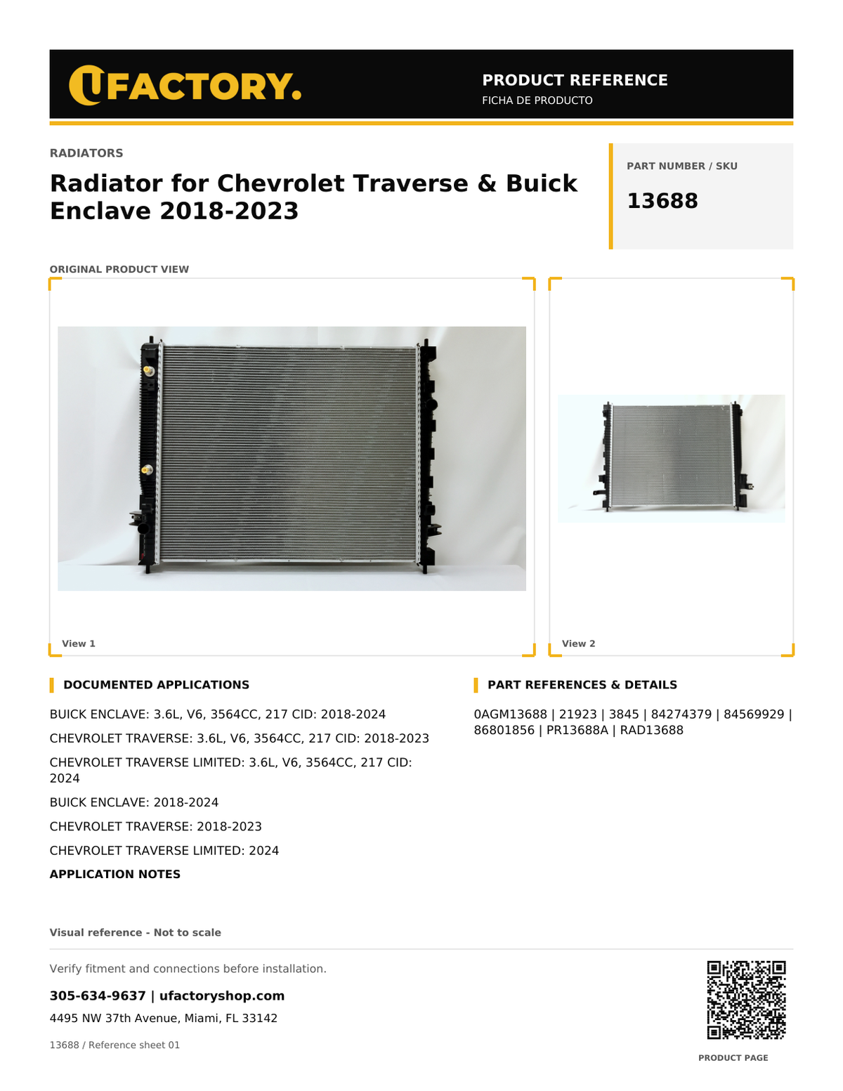 UFactory 13688 - product reference, page 1 of 2