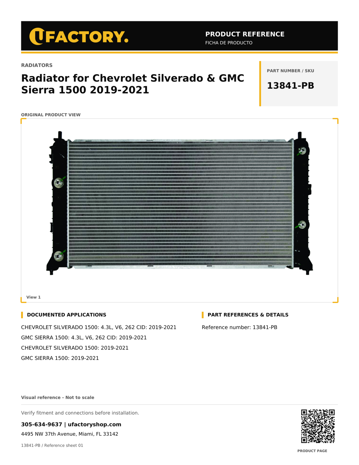 UFactory 13841-PB - product reference, page 1 of 1