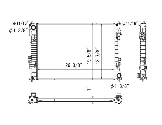 Radiator for Hyundai Tucson 2022–2023 & Kia Sportage | 13949 — original product image
