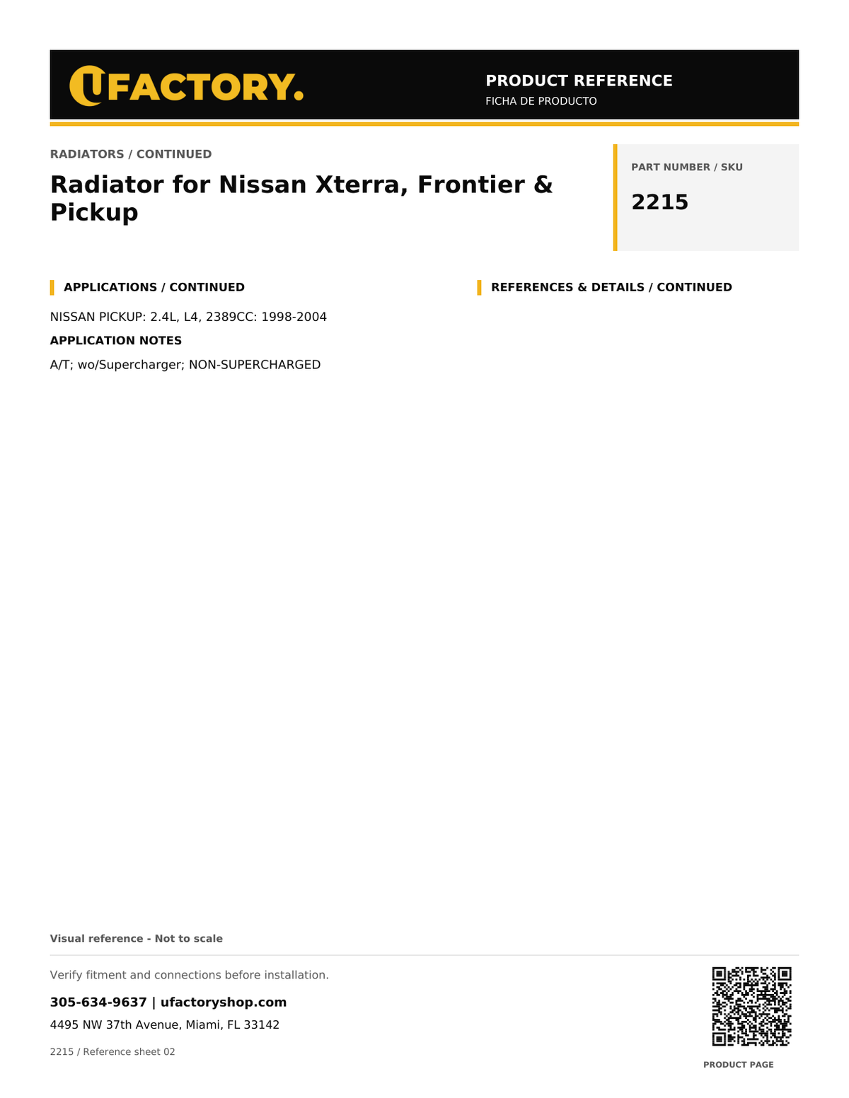 UFactory 2215 - product reference, page 2 of 2