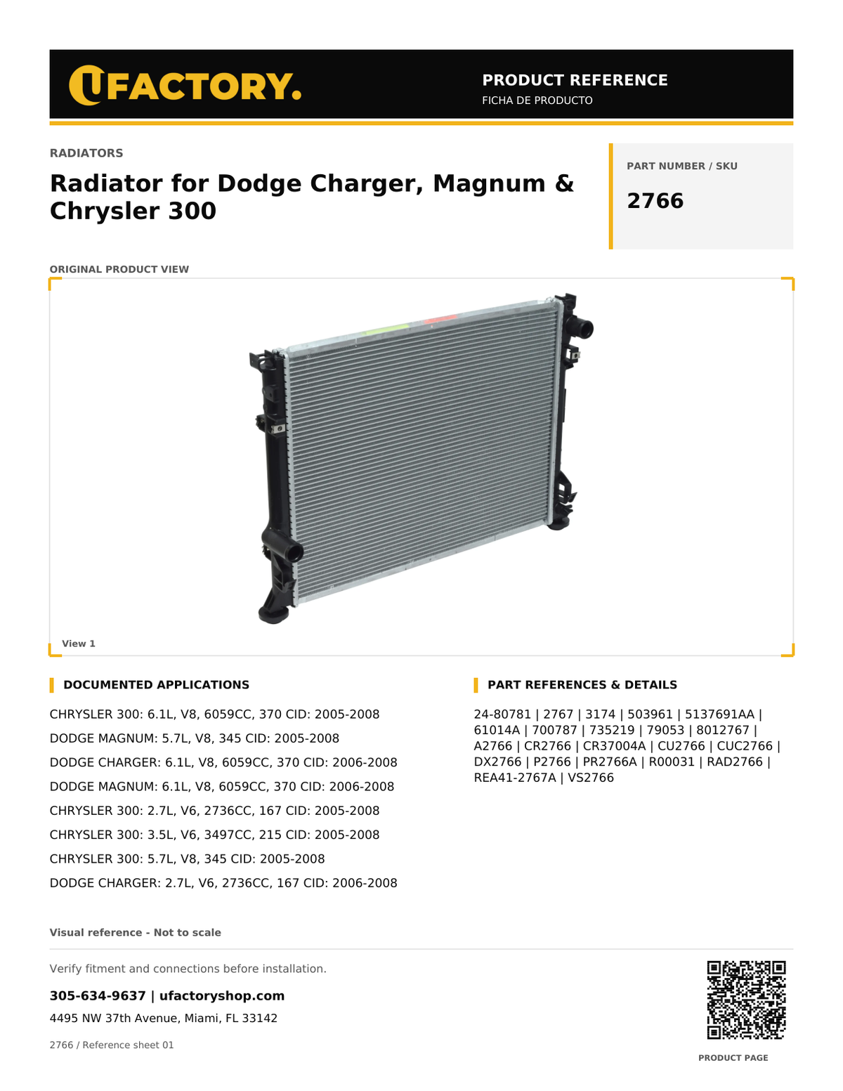 UFactory 2766 - product reference, page 1 of 2