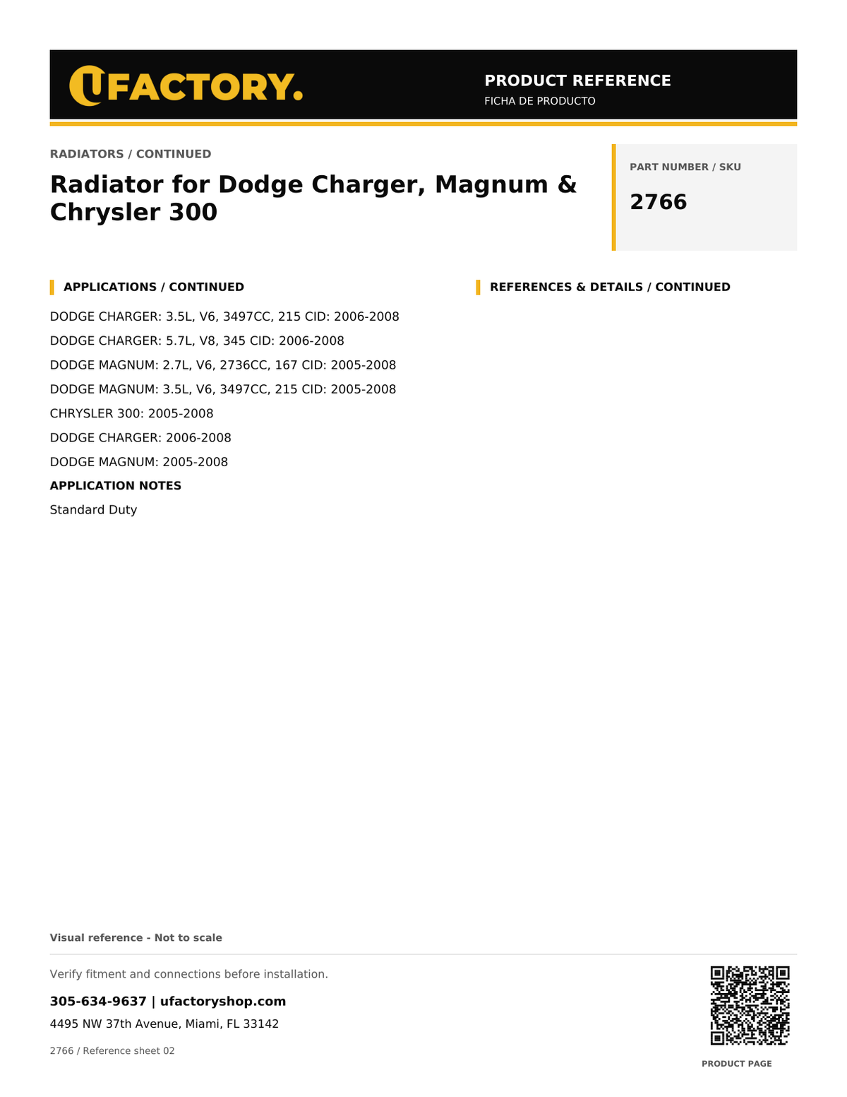 UFactory 2766 - product reference, page 2 of 2