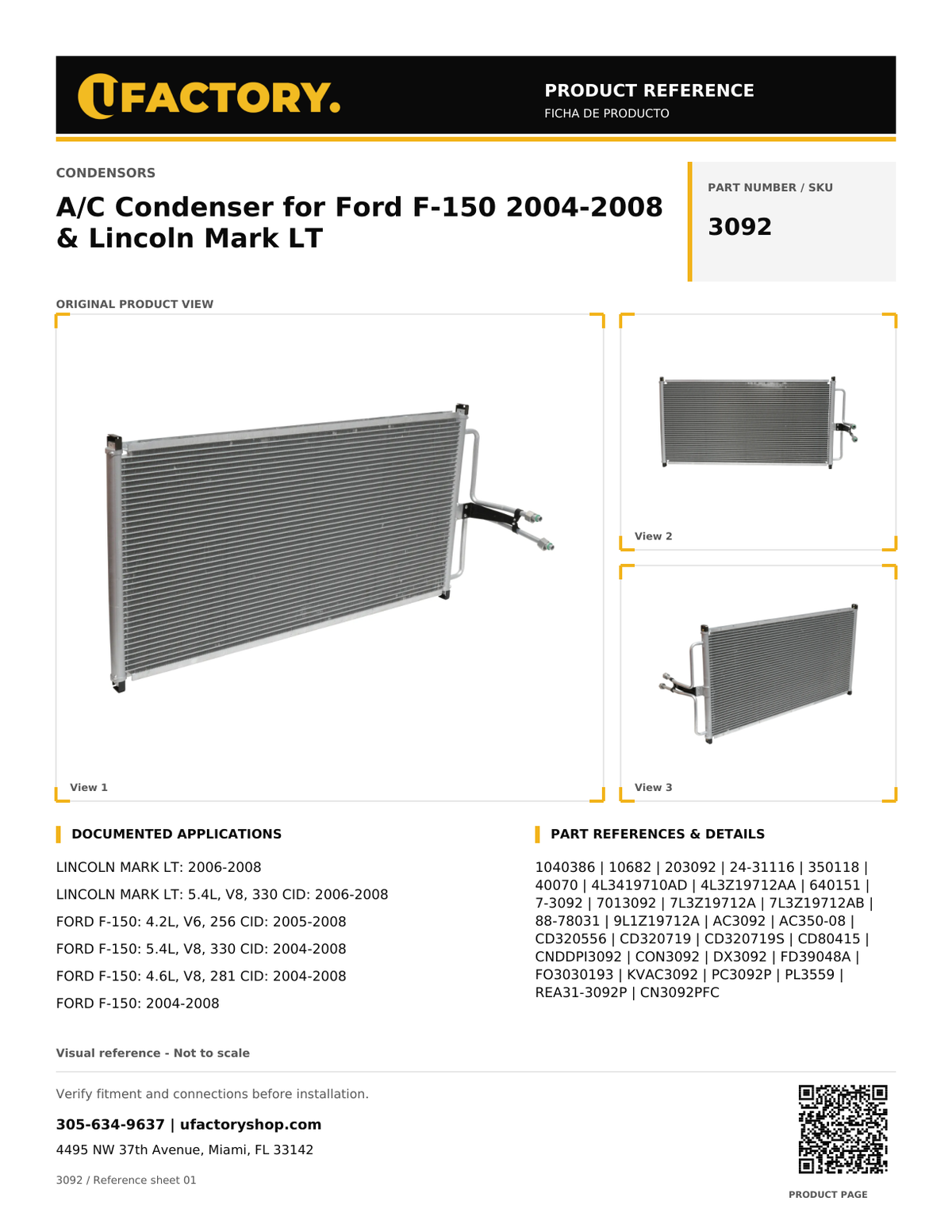 UFactory 3092 - product reference, page 1 of 1