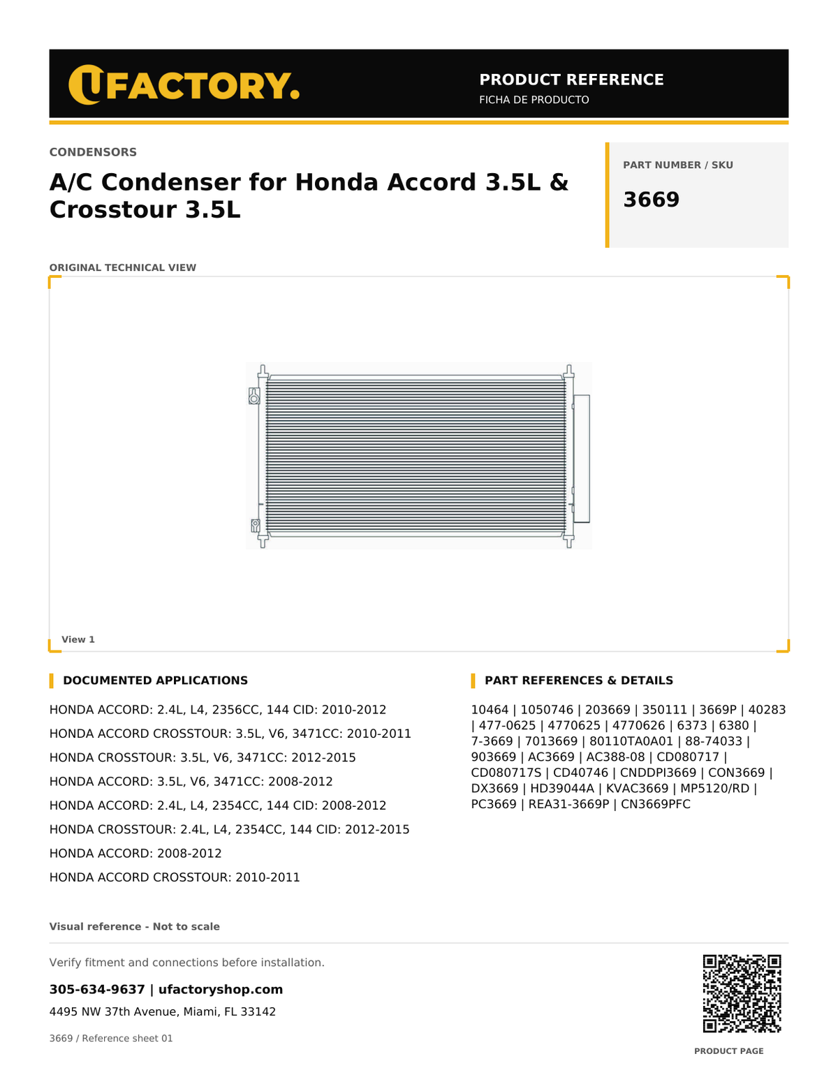 UFactory 3669 - product reference, page 1 of 2