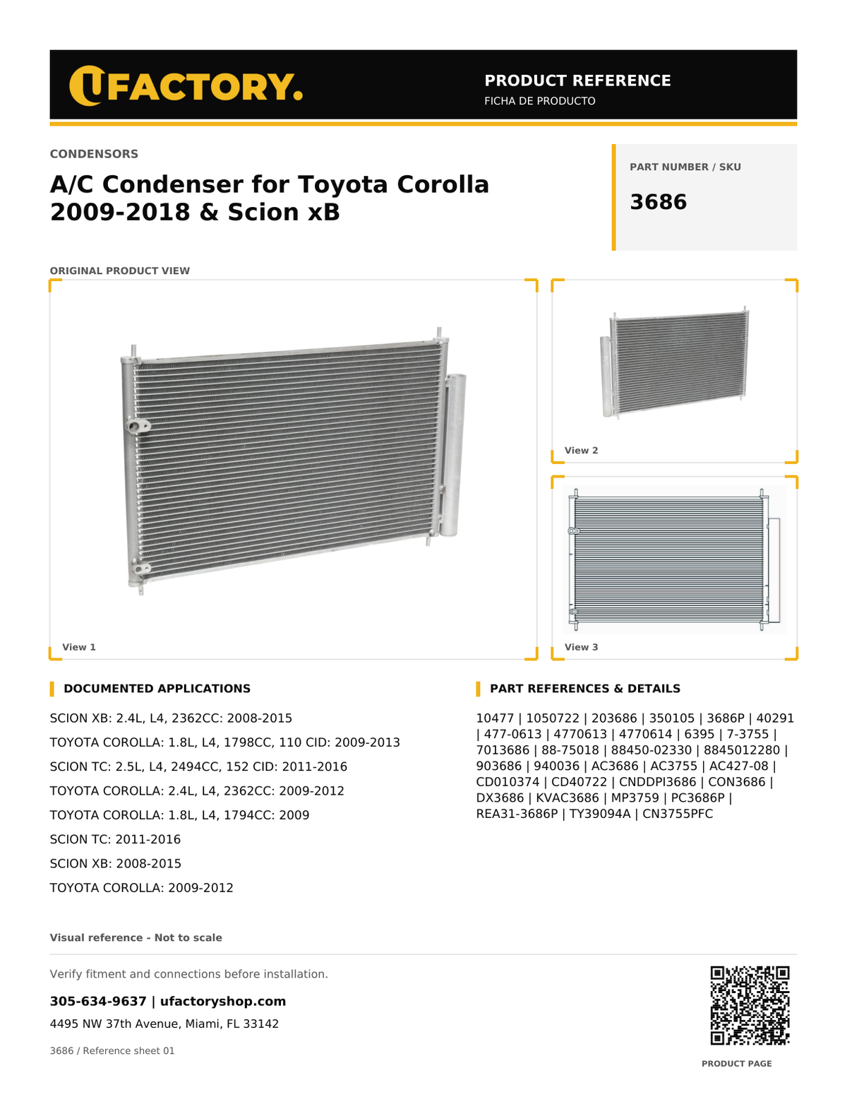 UFactory 3686 - product reference, page 1 of 2
