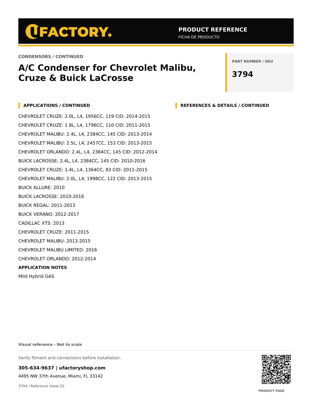 UFactory 3794 - product reference, page 2 of 2