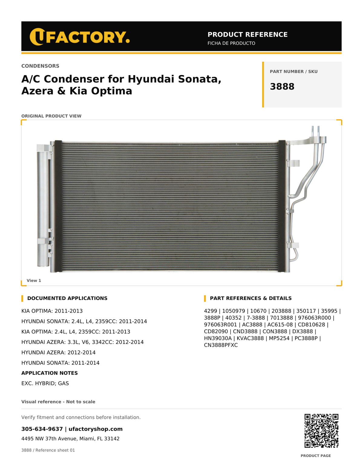 UFactory 3888 - product reference, page 1 of 1