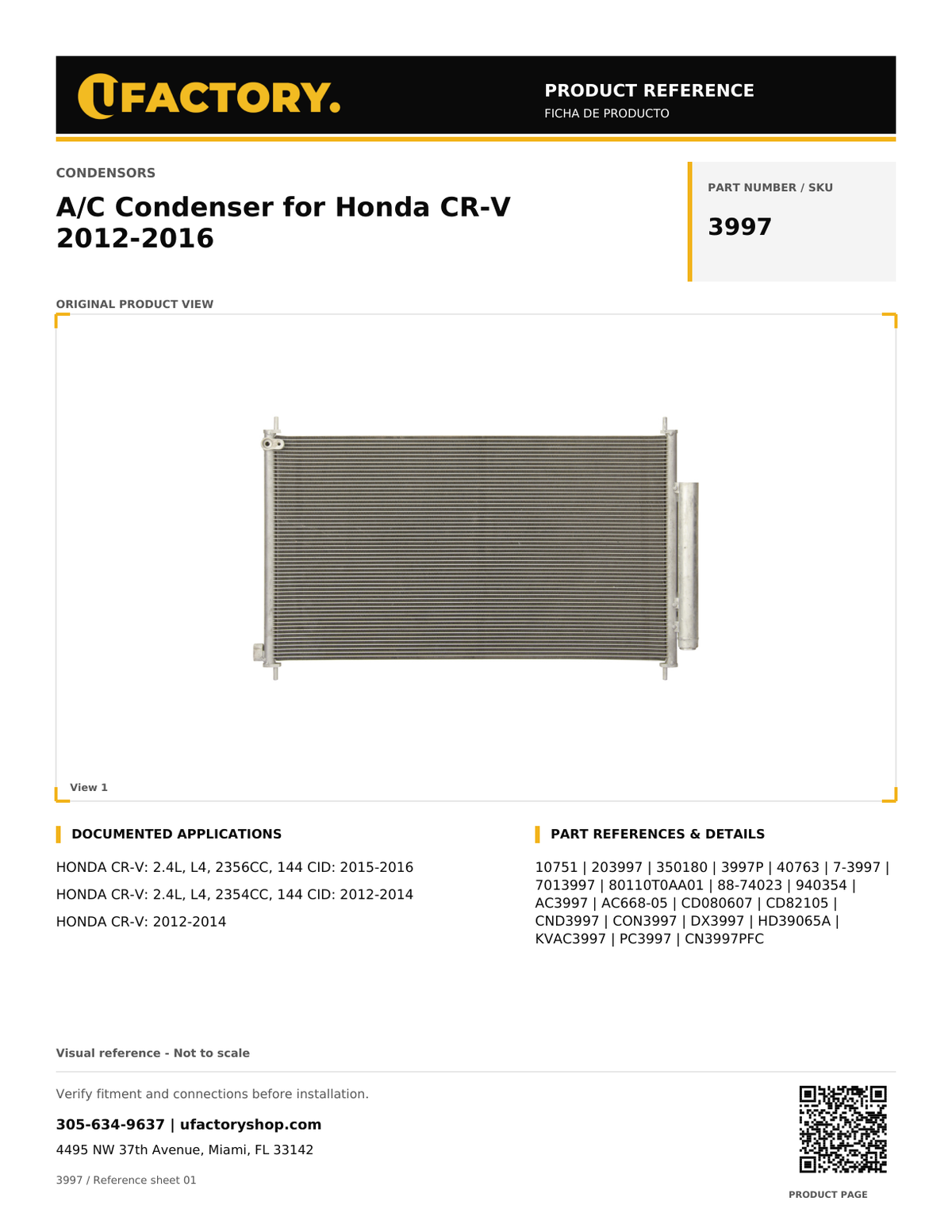 UFactory 3997 - product reference, page 1 of 1