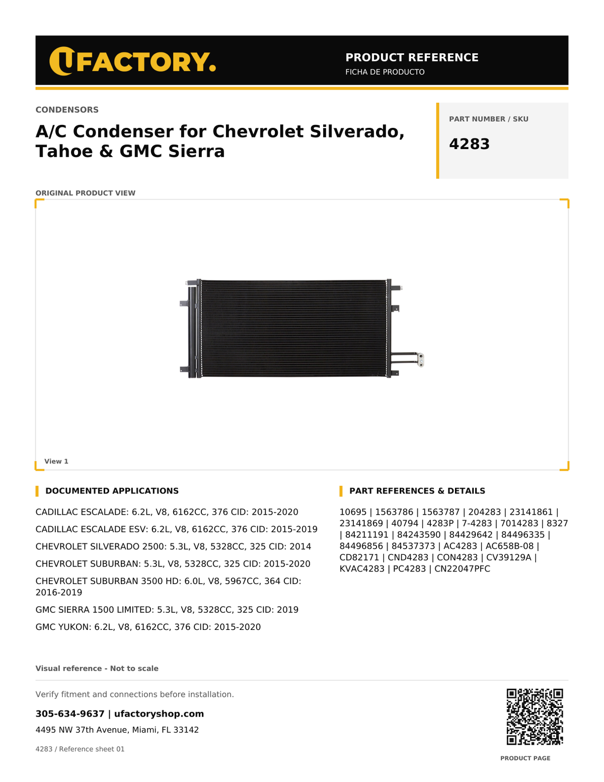 UFactory 4283 - product reference, page 1 of 3