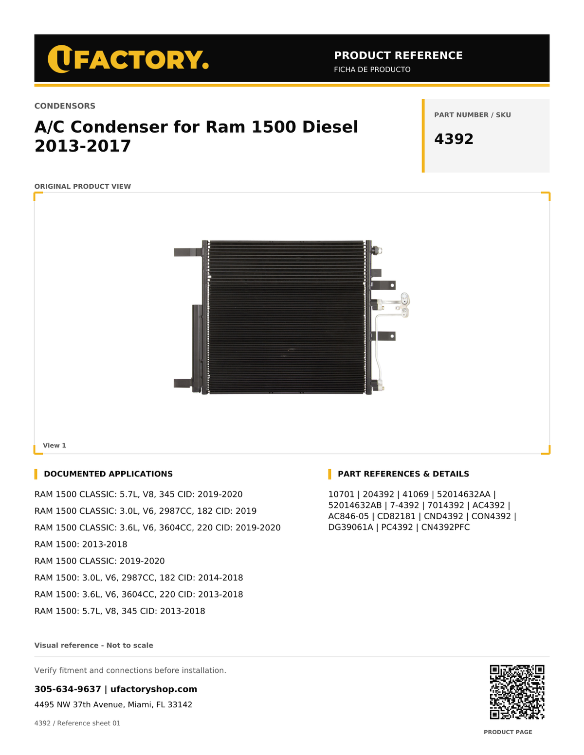 UFactory 4392 - product reference, page 1 of 2