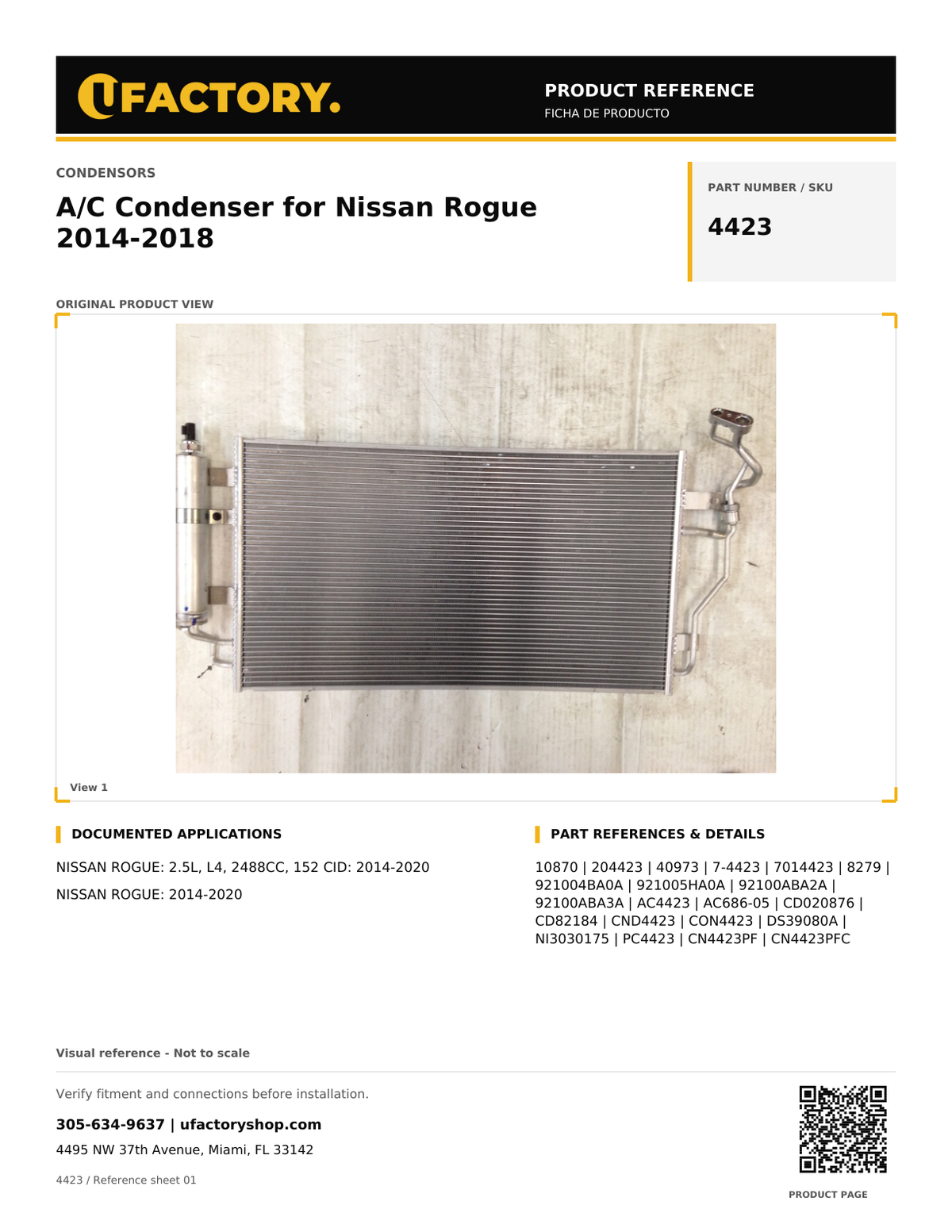 UFactory 4423 - product reference, page 1 of 1