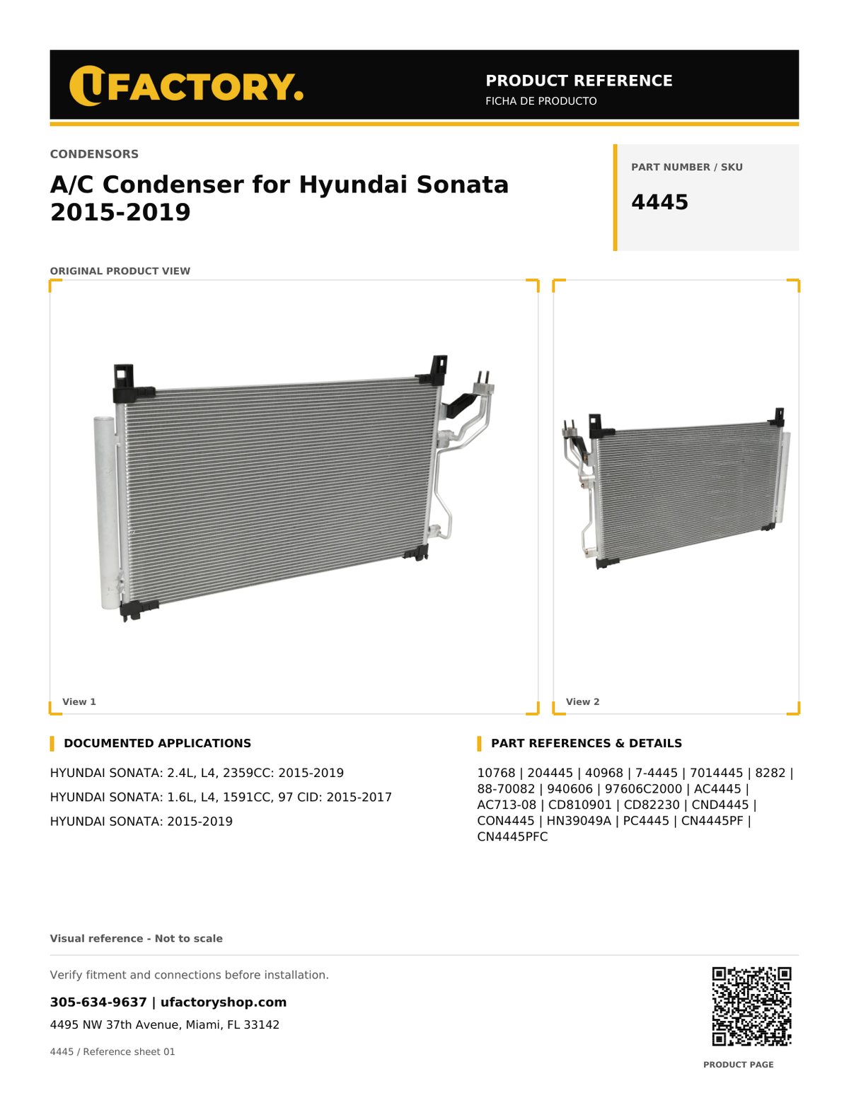 UFactory 4445 - product reference, page 1 of 1