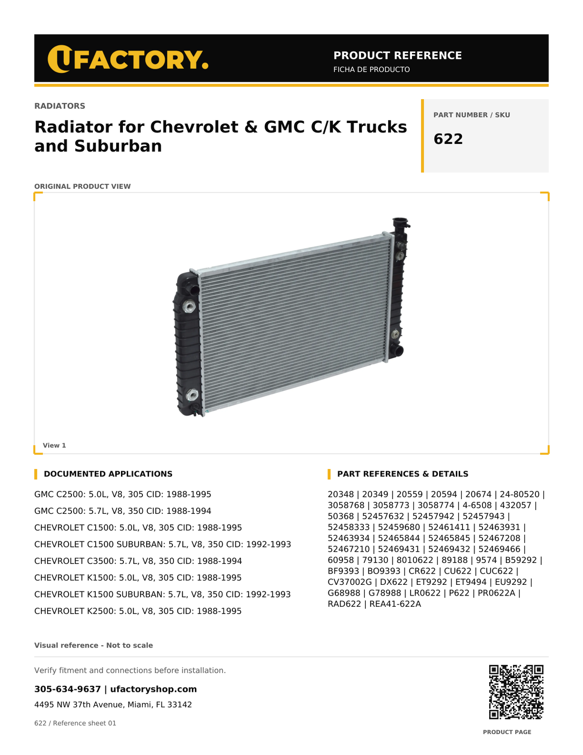UFactory 622 - product reference, page 1 of 3