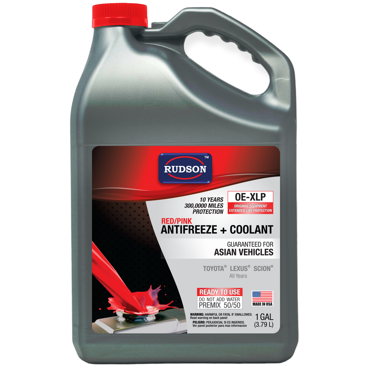 Asian Red 50/50 Antifreeze & Coolant, 1 Gallon | CH.AFCVS01R — original product image