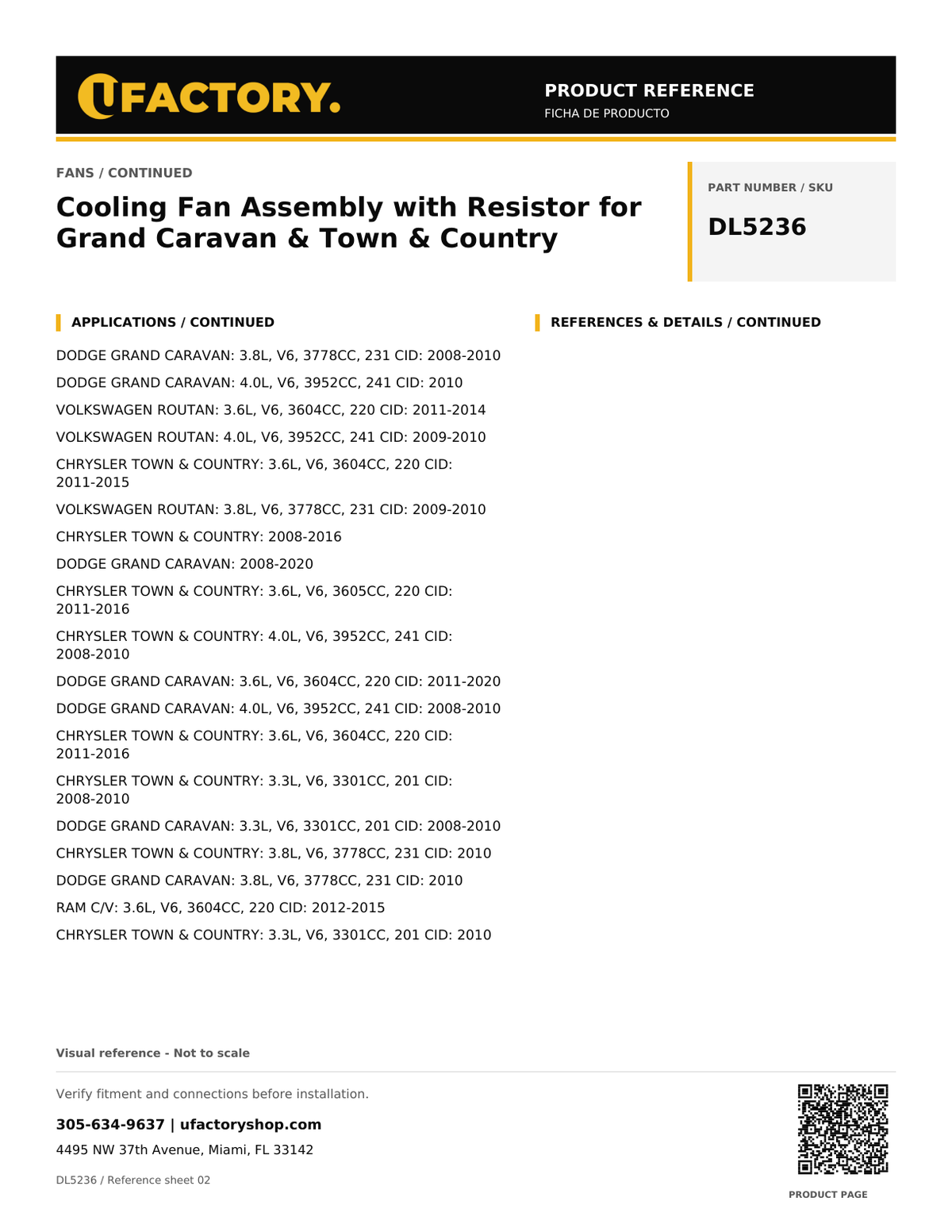 UFactory DL5236 - product reference, page 2 of 2