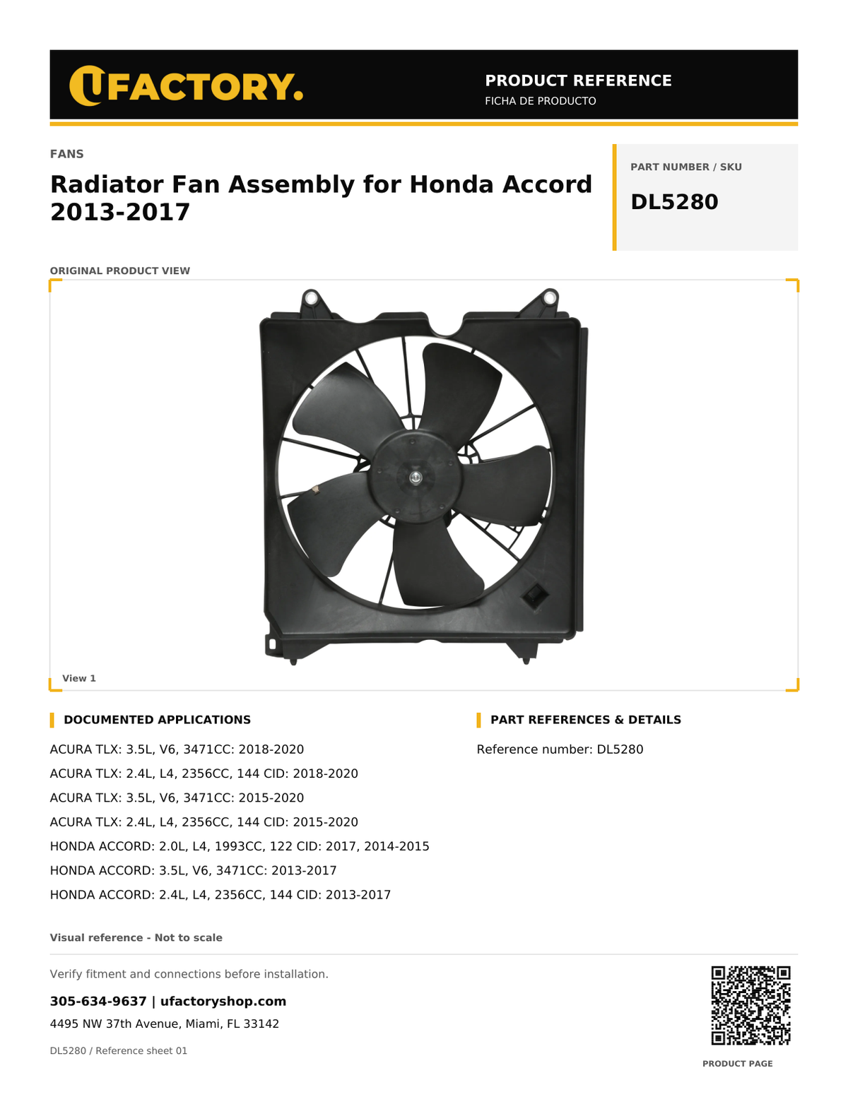 UFactory DL5280 - product reference, page 1 of 1