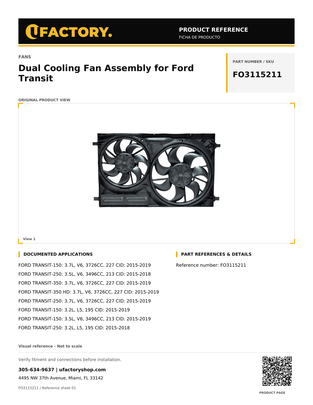 UFactory FO3115211 - product reference, page 1 of 2