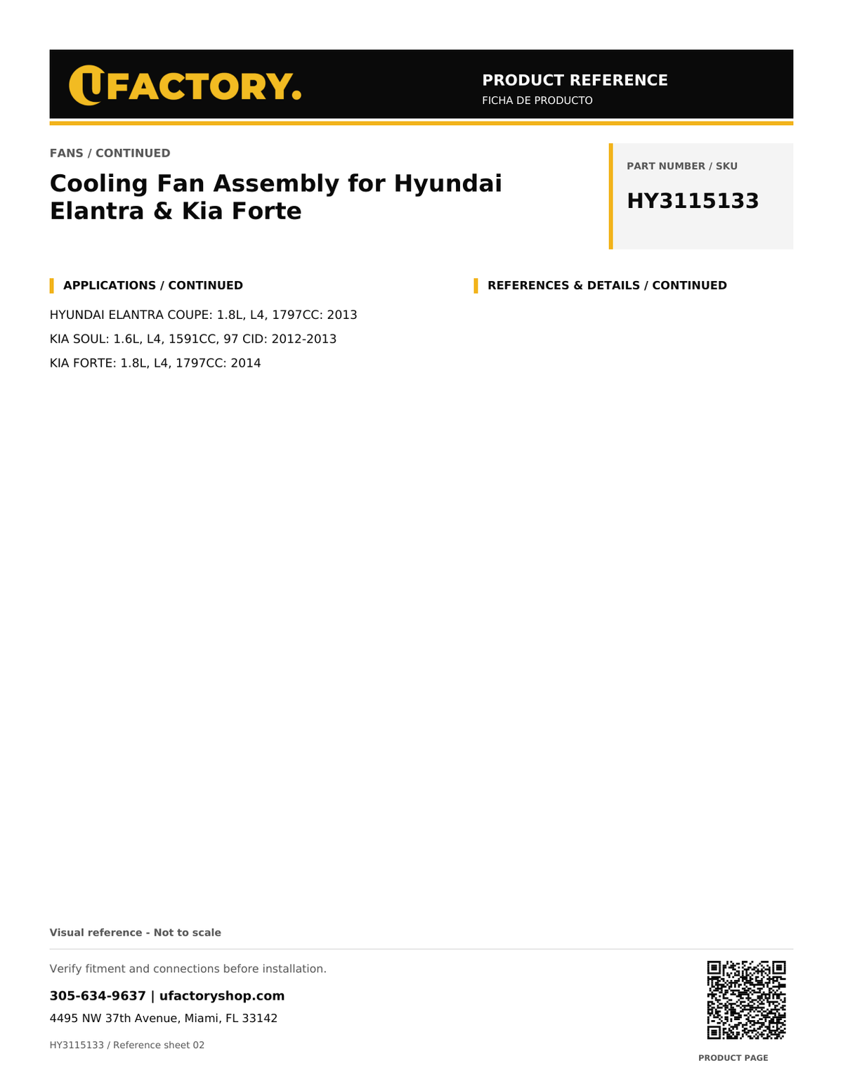 UFactory HY3115133 - product reference, page 2 of 2