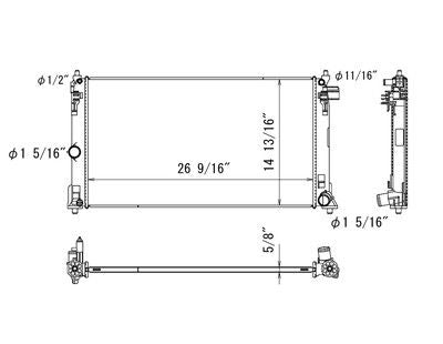 Radiator for Lexus UX200 (2019–2022), Toyota Corolla (2019–2022) — UFactory SKU 13825