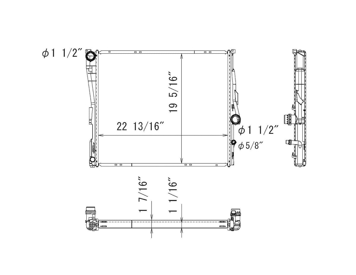 Radiator for BMW X3 (2004–2006) — UFactory SKU 2771